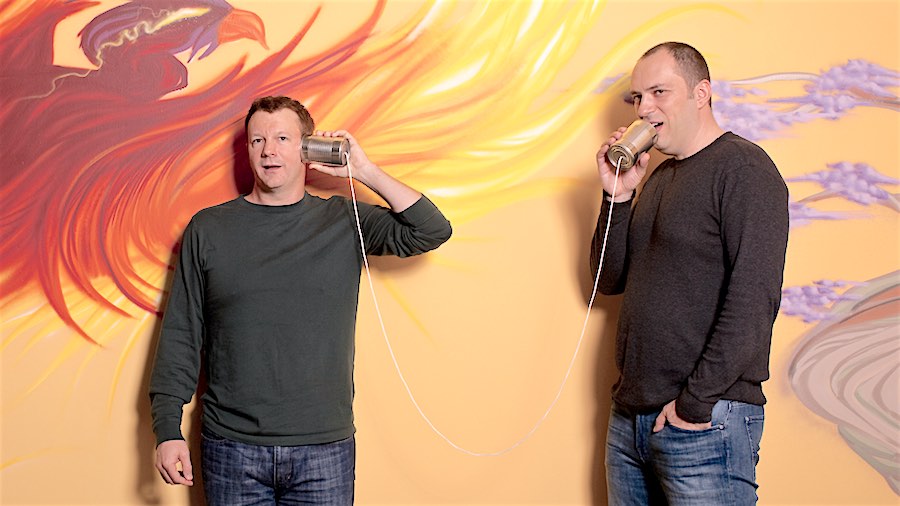 WhatsApp. co-founders of WhatsApp, Brian Acton and Jan Koum, photographed at the offices of WhatsApp February 13 2014.